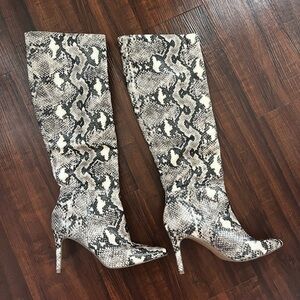 Steve Madden Snakeskin Knee High Boots